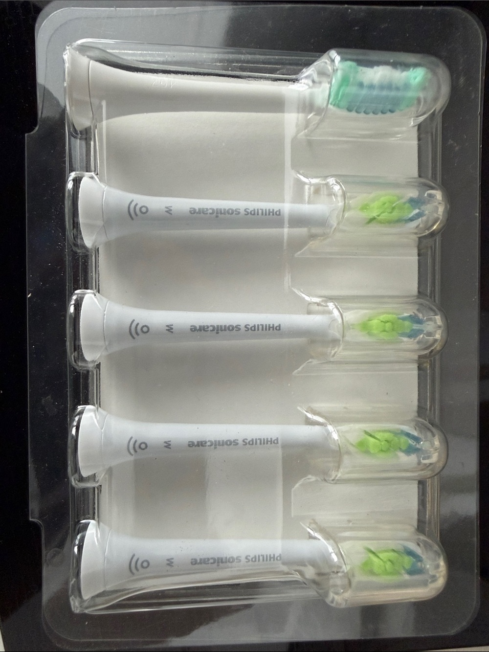 Philips Sonicare Toothbrush Heads with Green & Blue Bristles - Pack of 5 🆕